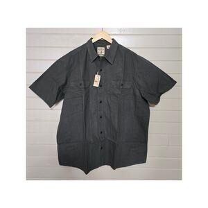 RedHead Men's Short Sleeve Button Front Shirt Stone/Olive Size 2XL NWT
